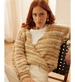 Wikkeltrui Gisele met streeppatroon nude gemaakt van Phildar Star concept