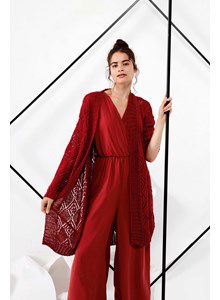 Damesvest in ruitjes ajourpatroon