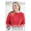 damestrui met kabelpatroon Red Autumn Sweater gemaakt van Breinaalden zonder knop
