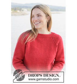 damestrui met kabelpatroon Red Autumn Sweater gemaakt van Handwerk accesoires