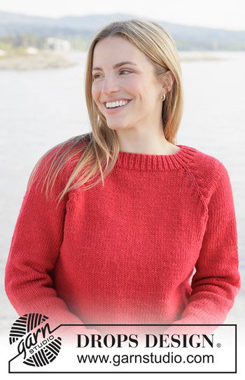 damestrui met kabelpatroon Red Autumn Sweater