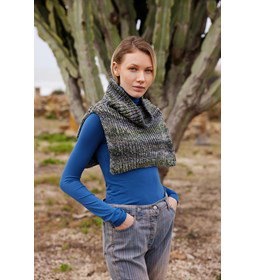 Schouderwarmer Gris gemaakt van Rondbreinaald nr 4,5