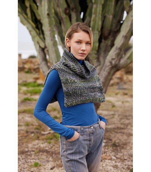 Breipatroon Schouderwarmer Gris