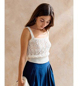 Zomerse damestop in kantpatroon gemaakt van Breinaalden