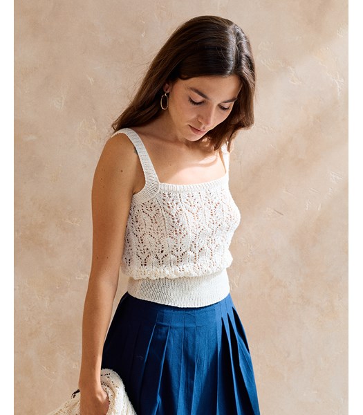 Breipatroon Zomerse damestop in kantpatroon