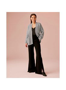 Damesvest met sjaalkraag