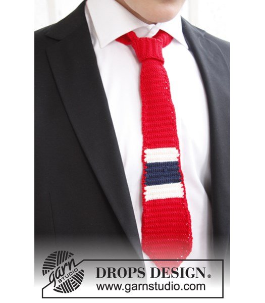 Haakpatroon Gehaakte stropdas in nationale kleuren van Safran