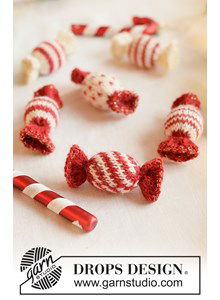 Gebreide kerst bonbons met Scandinavisch patroon