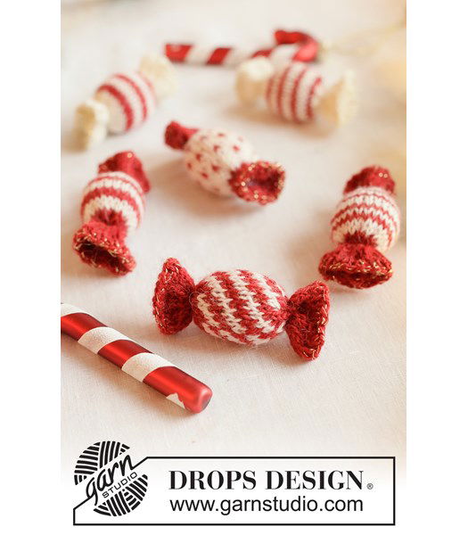 Breipatroon Gebreide kerst bonbons met Scandinavisch patroon