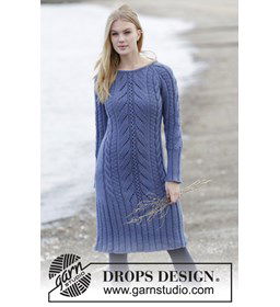 Gebreide jurk gemaakt van Drops Nepal