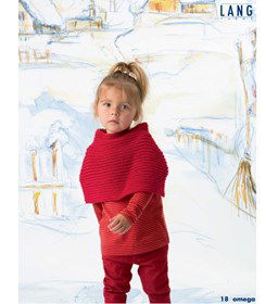 Poncho gemaakt van Lang Yarns Omega - Omega colour (op=op)