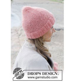 Coral Whisper Hat gemaakt van Drops Melody
