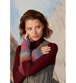 Polswarmers in netpatentsteek gemaakt van Lang Yarns Orion