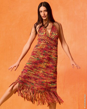 jurk met driehoekige bovenkant