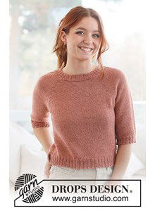 Damestop met korte raglanmouwen