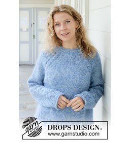 Frosted Sky Trui gemaakt van Drops Kid Silk