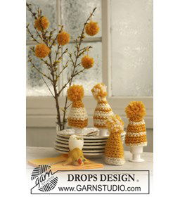 Eierwarmer gemaakt van Drops Snow - Eskimo