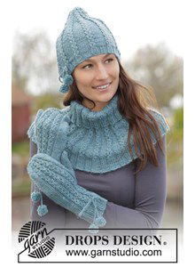 Gebreide muts, halswarmer en wanten