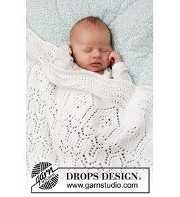 deken voor wieg en ledikant gemaakt van Drops Cotton Merino