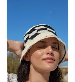 Zonnehoed in parallellogram patroon