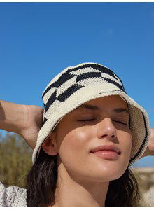 Zonnehoed in parallellogram patroon