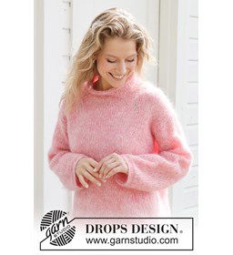 Pink Melody Trui gemaakt van Drops Kid Silk