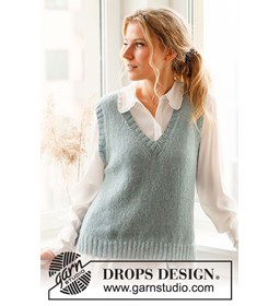 Dames spencer gemaakt van DROPS Sky