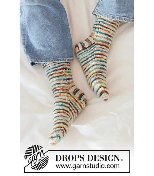 Breipatroon Gebreide sokken met boordsteek in Fabel sokkenwol