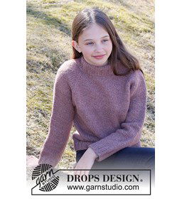 Meisjes trui gemaakt van Rondbreinaald nr 4,5