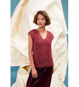 Mouwloze damestop ven V-hals 