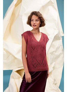 Mouwloze damestop ven V-hals 