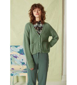 Damesvest met V-hals gemaakt van Lang Yarns Cashmere Light