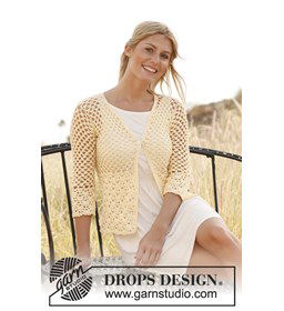 Gehaakt vest gemaakt van Drops Muskat