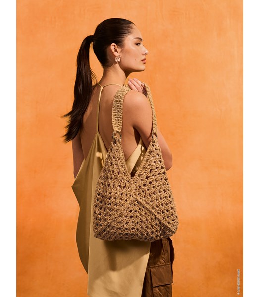 Haakpatroon schoudertas met sparkle