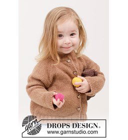 Cocao Comfort Cardigan gemaakt van DROPS Sky