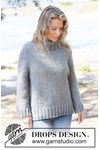 Breipatroon Warme top-down trui met col in chunky wol van andere kant