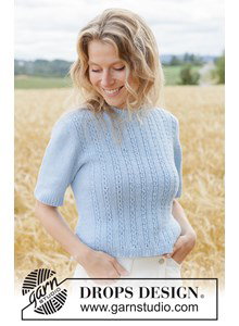 trui met kant en korte mouwen