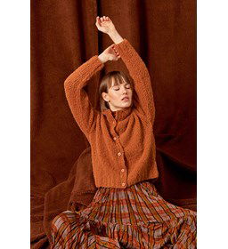 Damesvest met opstaande halsboord