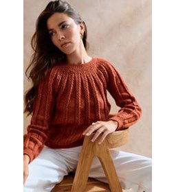 Trui met verticale lijnen gemaakt van Breinaalden