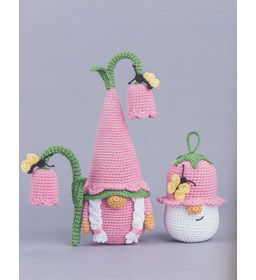 Mufficorn kleine en grote tulp kabouter gemaakt van Scheepjes Catona 50 - 100 gram