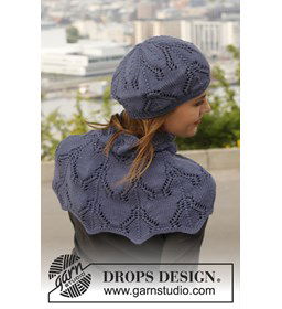 Muts en schouderwarmer gemaakt van Drops Merino extra fine