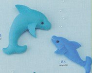 Viltnaald patroon Dolfijn en babydolfijn