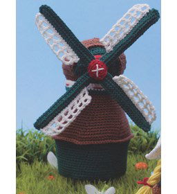 Hollandse Windmolen gemaakt van Lang Yarns Quattro, Quattro Lame en Quattro color