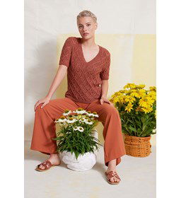 Damestrui met korte mouwen gemaakt van Lang Yarns Vaya