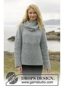 Gehaakte trui met kantpatroon