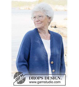 Deep River Cardigan gemaakt van Drops Daisy