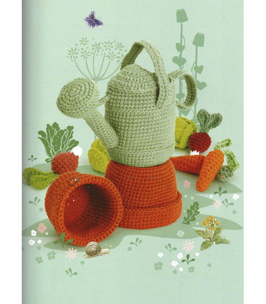 Haakpatroon Gieter, bloempotten en groente