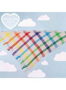 Driehoekige omslagdoek met franjes