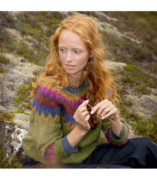 Breipatroon damestrui in lentekleuren