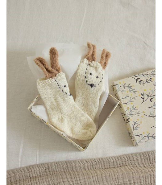 Breipatroon Babysokjes met konijnenhoofdje